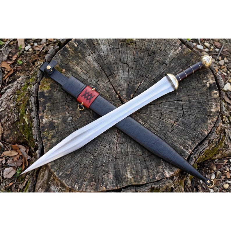 Roman Gladius Sword Replica, Hand Forged 5160 Steel, 22 Inch Blade ...