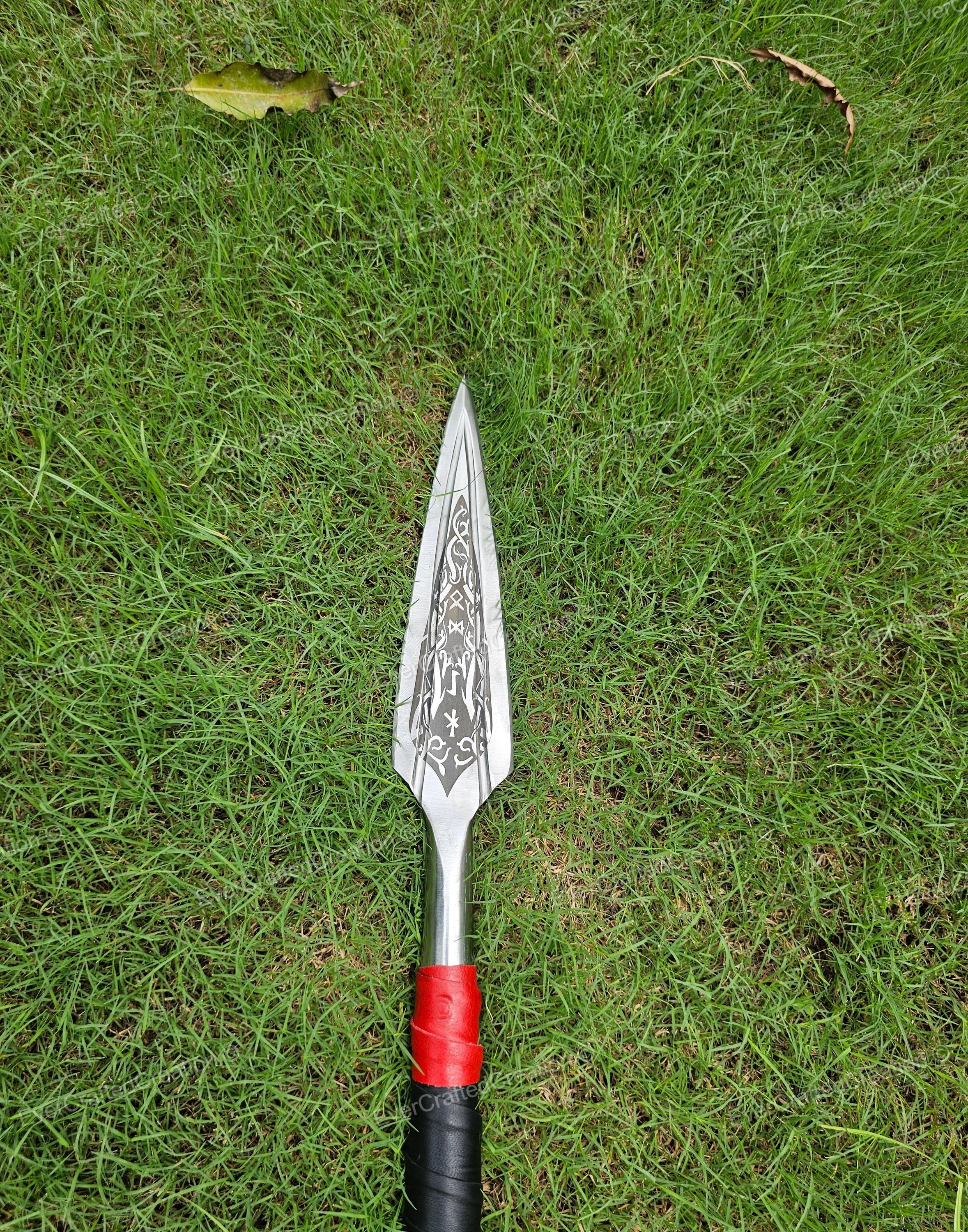Hand Engraved Viking Spear: Odin's Gungnir With Norse Runes - Etsy
