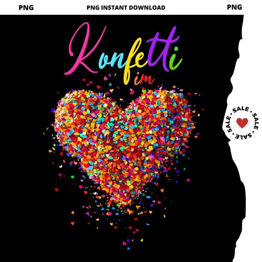 Konfetti Im Herzen Bugelbild