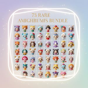 Rare Amigurumi Mega Bundle – 73 Crochet Patterns | Cute Doll PDF Patterns | Instant Download | DIY Toy Collection
