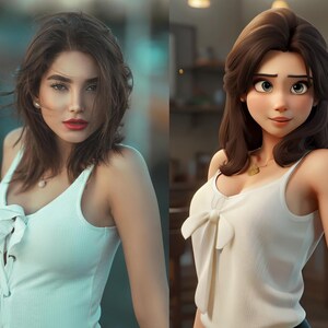 Digital Custom Portrait, Become a Pixar Character, 3D portrait, Cartoon Portrait from Photo Gift Pixar Style Portrait from Photo
