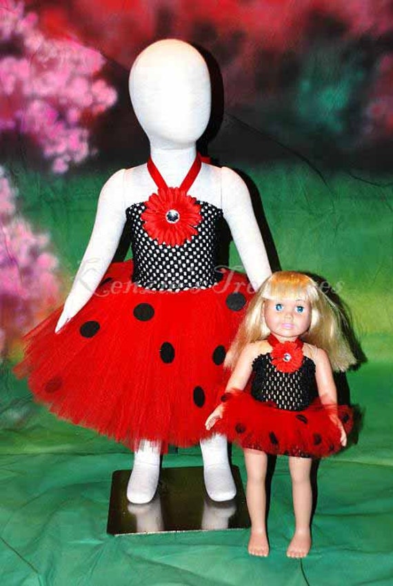 Doll and Me Matching Child and Doll Ladybug Tutu Dress Etsy