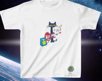 Pete the Cat Playing Guitar Baby Tee | Y2K Baby Tee, 90s Baby Tee, Graphic Shirt Crop, Coquette, Vintage Design