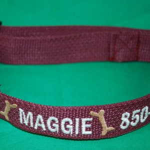 Personalized Dog Collar With Embroidered Name and Phone Number Great Gift for Dogs