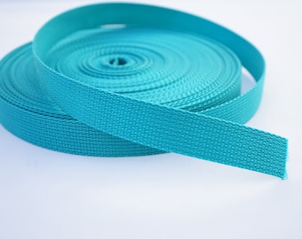 Deep teal jewel toned  Cotton Webbing Strapping for Handbags 1.5 inch 38mm