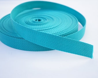 Deep teal jewel toned Cotton Webbing Strapping for Handbags 1.5 inch 38mm