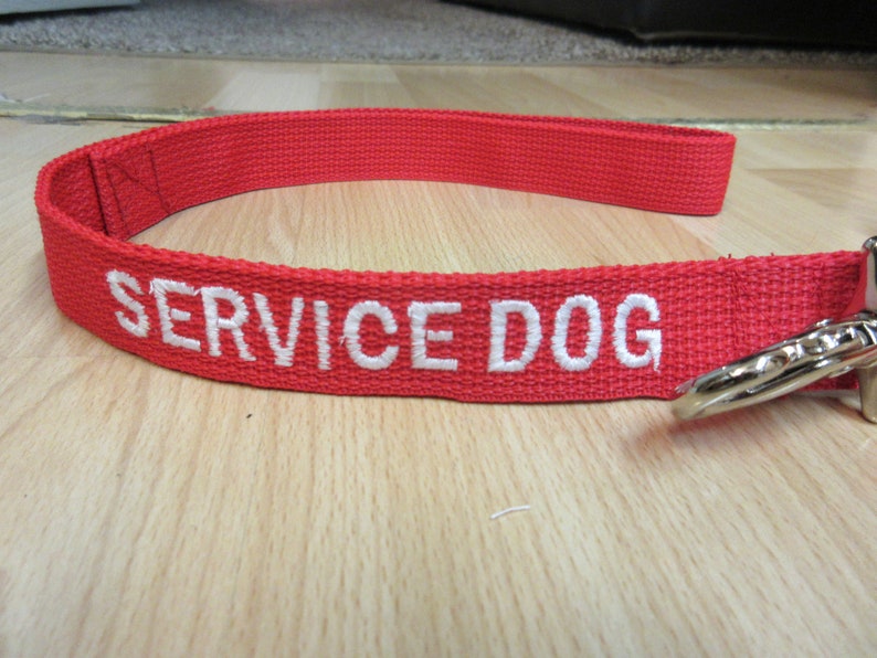 Many colors available Service Dog Collar and Leash Set Custom Made Embroidered Collar and Leash with SERVICE DOG Embroidered