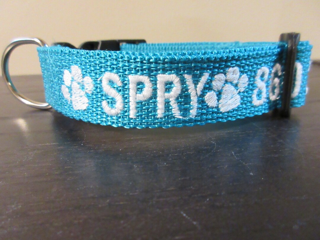 Dog collars embroidered phone number hotsell