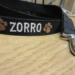 Personalized Embroidered Dog Leash: Custom 6' Pet Leash