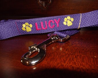 Custom Embroidered Dog Leash Set: Personalized Pet Leashes, Pack of 2