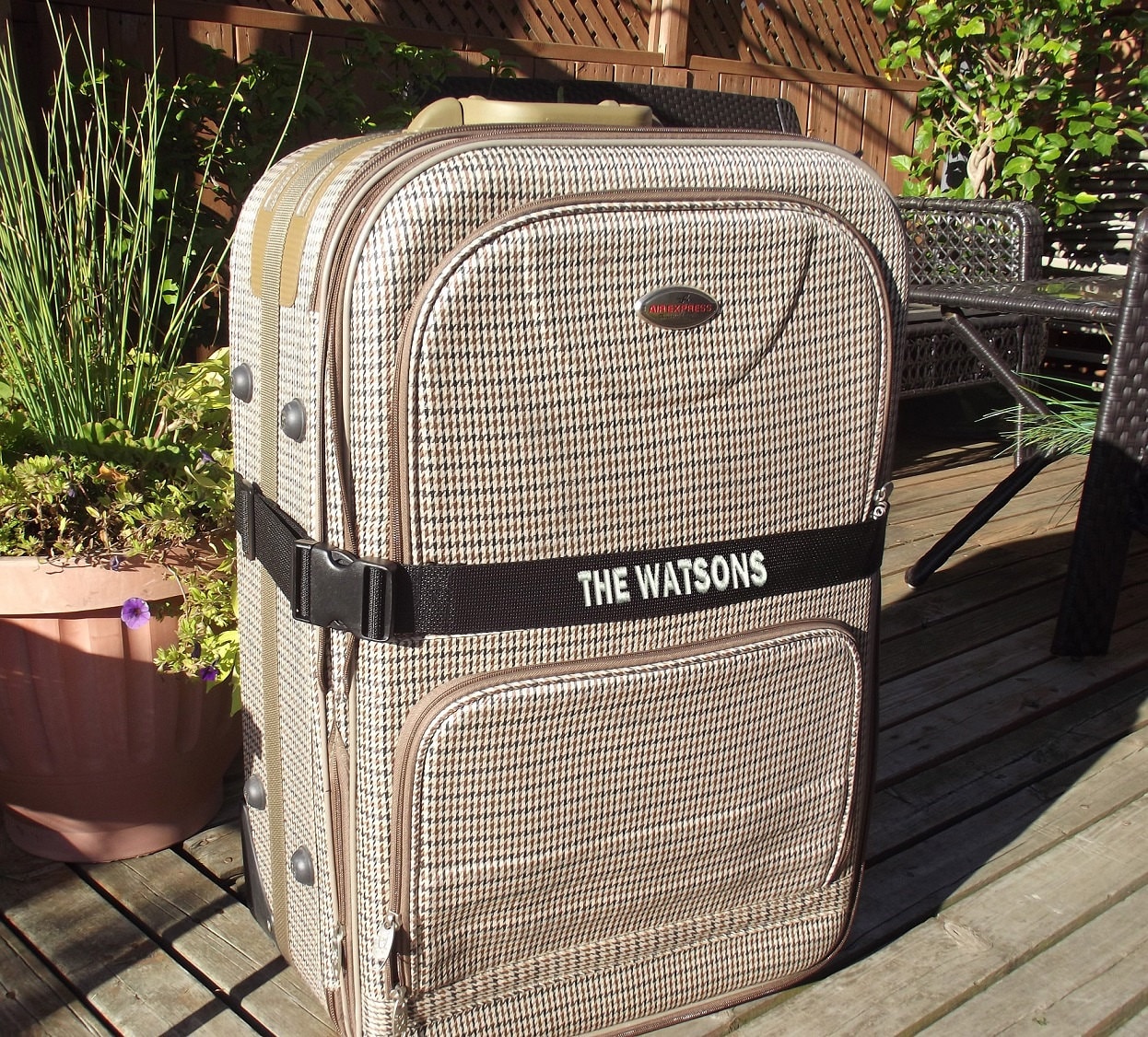 monogrammed luggage straps