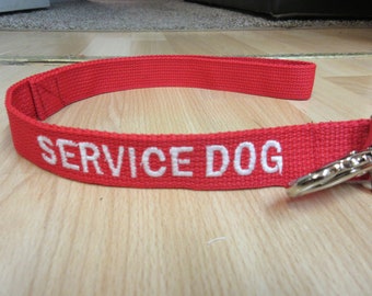 Service Dog Leash, Service Dog Lead, Embroidered Service Dog Leash