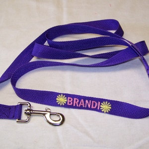 Dog Leash, Personalized Embroidered  6' Leashes for Dogs, Personalized Lead Your Name on Leash, Embroidered Leash, Add your business Name