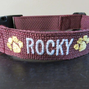 Personalized Dog Collar, Dog Collar with Embroidered Name and Phone Number, Custom made dog collars,  Great Gift for Dogs Christmas Gifts