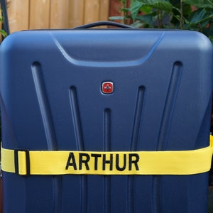 Personalized Embroidered Luggage Strap: Custom Travel Belt, ID Strap