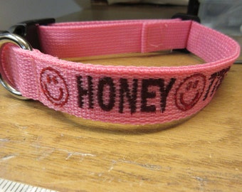 Personalized Embroidered Dog Collar, Puppy Collar, Custom Made Collar with Name and Phone Number, Identification Dog Collar Id Dog Collar