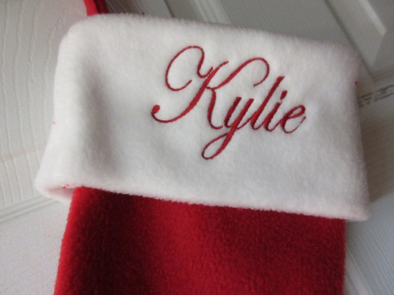 5 Red Stocking with Name 5 Personalized Christmas Stockings Christmas Stockings Personalized with Name