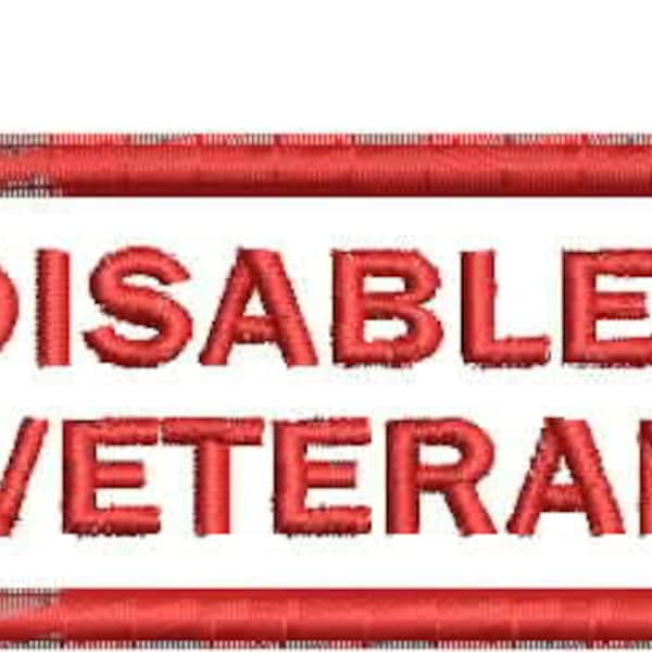 Disabled Veteran Patch  2.1 inches x 1.7 inches