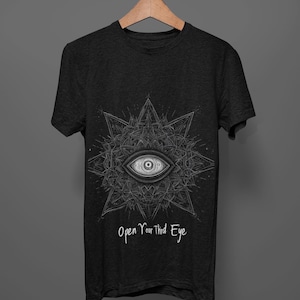 Third Eye Shirt Spiritual TShirt Psychedelic Trippy Tee All Seeing Eye Shirt Unisex Boho Graphic Tee Gift for Him Her Festival Clothing