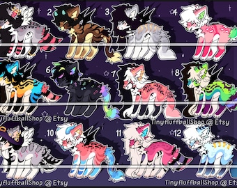 Cute feral cheap dog canine furry fursona adoptable oc character bundle batch puppy/pup/doggo chibi (vampire, demon, magic, chibi)