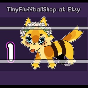 Cute feral cheap derp dog canine furry fursona adoptable oc bundle batch puppy/pup/doggo chibi (chibi, bee, beach, blossom, coffe, mage) 1. bee