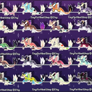 Cute dutch angel dragon cheap furry fursona adoptable oc bundle batch chibi feral (black, red, purple, blue, rainbow, yellow, brown, pink)