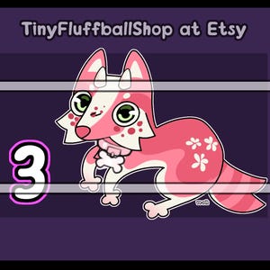 Cute feral cheap derp dog canine furry fursona adoptable oc bundle batch puppy/pup/doggo chibi (chibi, bee, beach, blossom, coffe, mage) 3. blossom