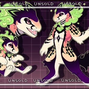Hoogwaardige Hisuian Pokémon furry adoptie anthro fursona oc personage sona volledige referentie (ref sheet) - uniek ontwerp