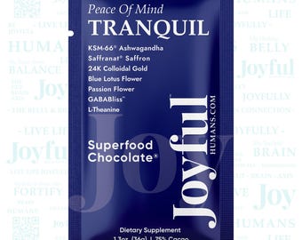 Calming Chocolate for Stress & Relaxation | Adaptogen Nootropic Dark Chocolate | Mood Support Treat | Peace of Mind TRANQUIL™®