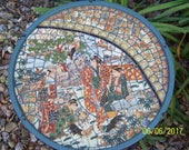 One of a kind hand made Mosaic Asian style table