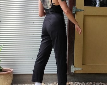 90s black slim crop pant sz 8 petite