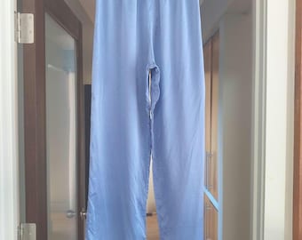 90s periwinkle blue silk pants XS S P