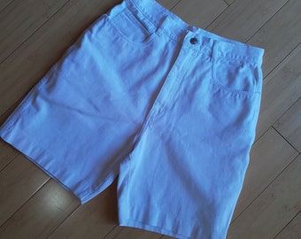 90s Bill Blass White Denim Shorts