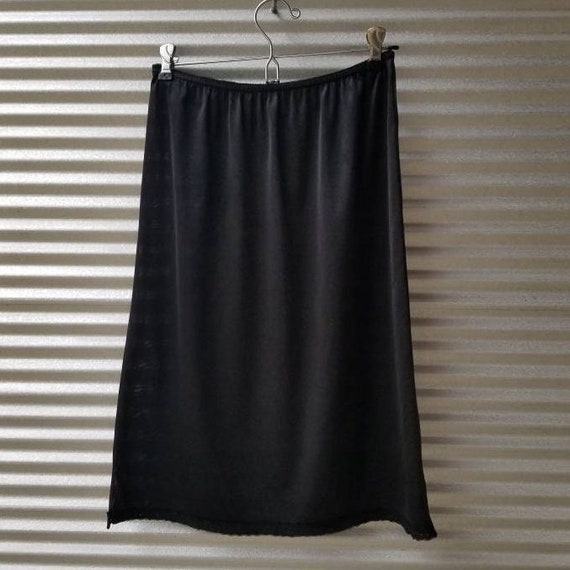 80s Black Half Slip - image 3