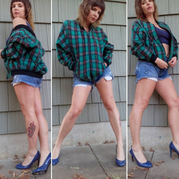 90s Lightweight Plaid Jacket - image 4