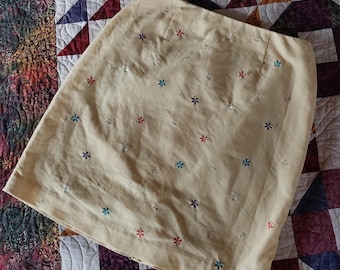 2000s Talbots linen blend mini skirt