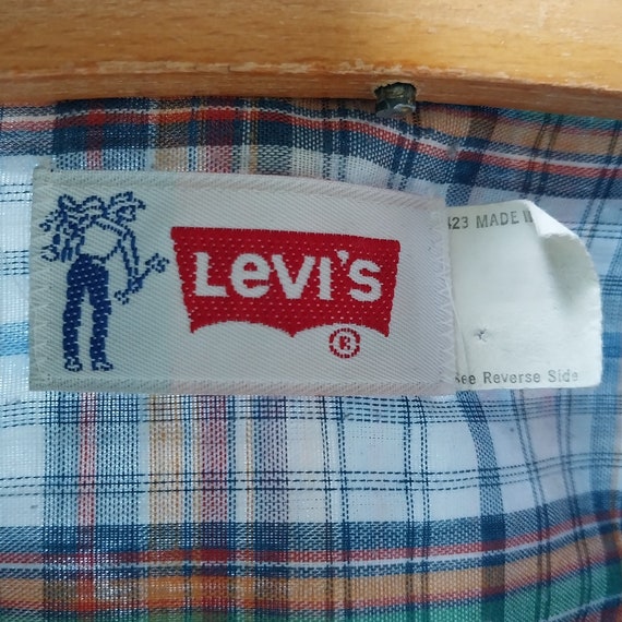80s Levis Plaid Western Shirt - image 6