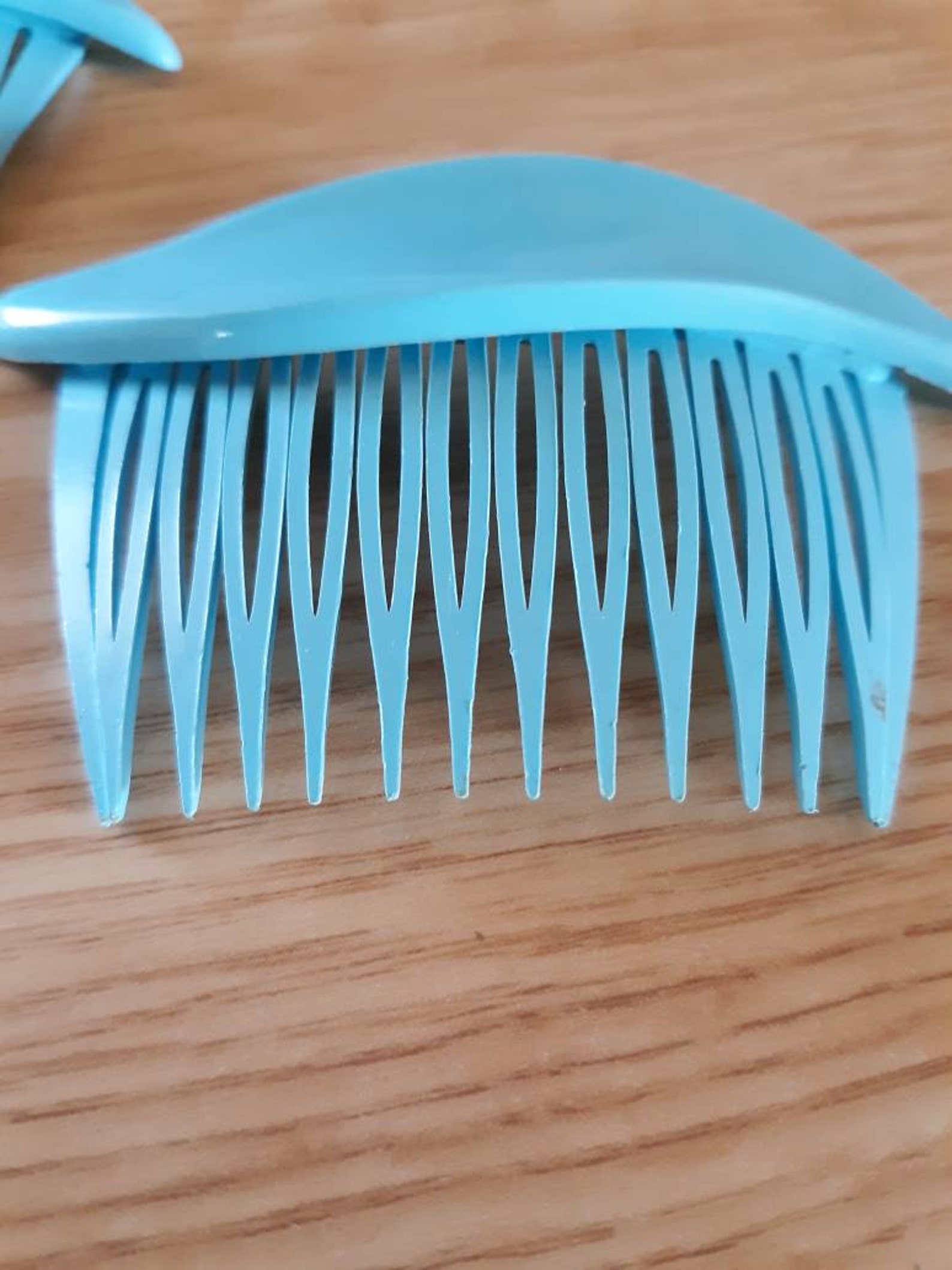 1980s GOODY Hair Combs Plastic Decorative Sky Blue Barrette Etsy