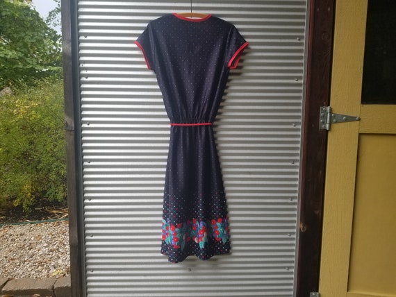 80s Black Cherry Disco Dress - image 3