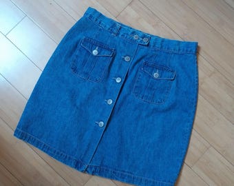 2000s denim pocket skirt