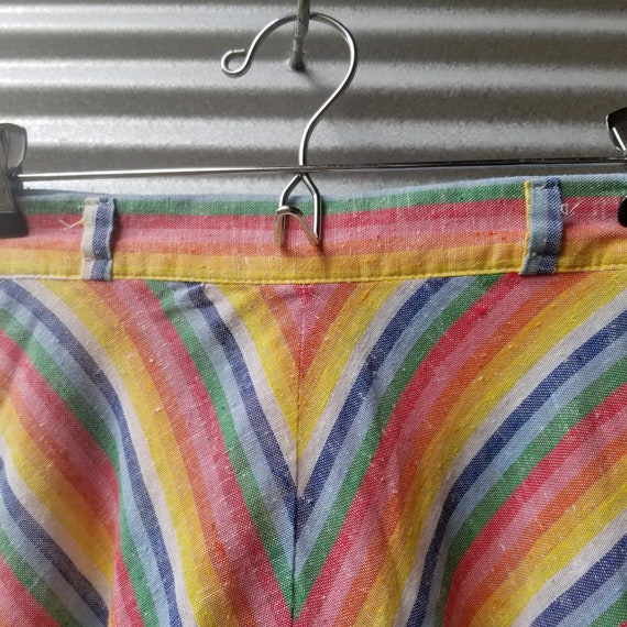 70s Rainbow Chevron Skirt - image 2