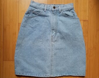 80s 90s Nuovo New Forces denim skirt high waisted mini