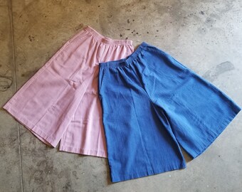 80s Gauchos Dusty Rose Indigo Blue