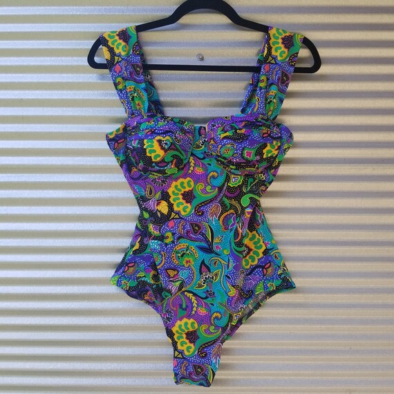 90s Psychedelic Catalina Swimsuit - image 1