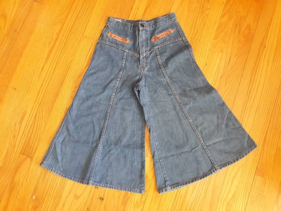 1970s Organically Grown Gauchos Cullottes Denim Je