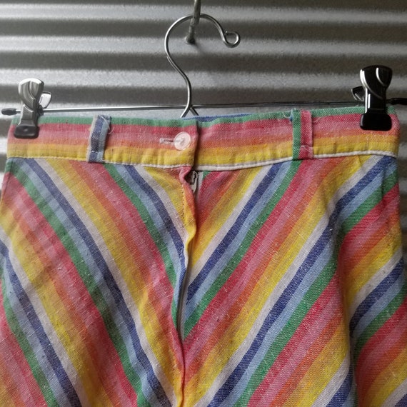 70s Rainbow Chevron Skirt - image 3