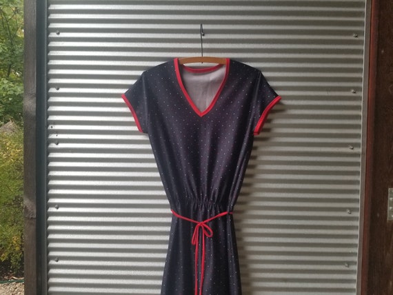 80s Black Cherry Disco Dress - image 4