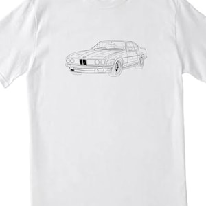 Stencil BMW 7-Series T-shirt - Performance Car Tee, Unisex Motorsport Apparel, Car Lover Gift , Automotive T-Shirt for Car Enthusiasts