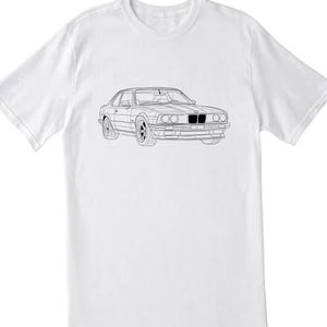 Stencilled BMW ACS- Performance Vintage Car Tee, Unisex Motorsport Apparel, Car Lover Gift , BMW Racing, Car enthusiast t-shirt, 7-series