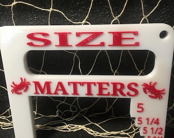 Blue Crab Measurer Ruler Culler Gauge 5" to 6" " SIZE MATTERS "